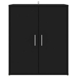 Berkfield Shoe Cabinet Black 60X35X70 Cm Engineered Wood - thumbnail 6