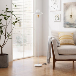 Darphe 40W Modern Minimalist White Metal Floor Lamp, 162Cmh - thumbnail 3