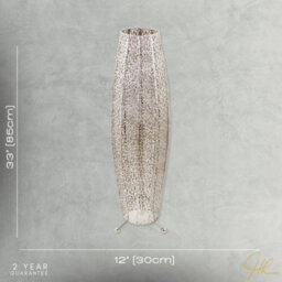 Happy Homewares Traditional And Ornate Floral Moroccan Floor Lamp In Polished Silver - thumbnail 7