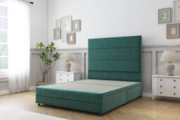 "Comfort Zoya Emerald Plush Divan Bed Set 2 Drawers Left Side - 26"" Strutted & 12"" Footboard 3' Single" - thumbnail 3
