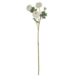 Wyld Haus Set Of 3 White African Marigold Large Artificial Flower Sprays - thumbnail 1