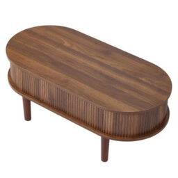 Walnut Wooden Coffee Table With Storage Lift Up Top Coffee Table For Living Room - thumbnail 6