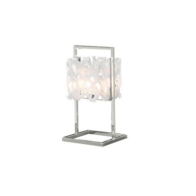 Luminosa Lighting Luminosa Tokio Table Lamp 1 Light G9, Gloss White/polished Chrome - image 1