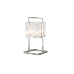 Luminosa Lighting Luminosa Tokio Table Lamp 1 Light G9, Gloss White/polished Chrome - thumbnail 1