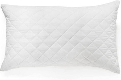 Homes & Linen Quilted Pillows 2 Pack Hotel Quality Pillows Premium Filled Pillows For Side Stomach And Back Sleeper Bed Pillow Soft Hollow Fiber - image 1
