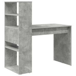 Berkfield Modern Desk With Storage Concrete Grey 113X54X120 Cm Engineered Wood - thumbnail 7