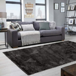 Abaseen 80X150Cm Anthracite Cosy Shaggy Rug, Rectangular Extra Soft Touch 5Cm Heavy Thick Pile, Modern Area Rugs Living & Bedroom - thumbnail 2