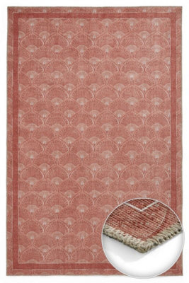 Think Rugs Cl - Deco Peacock Terracotta Rug-152Cm X 230Cm - image 1
