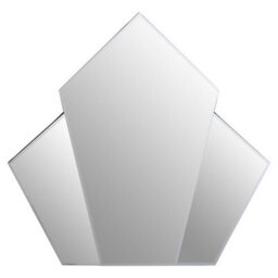 Orsina Yula Triangular Wall Mirror With Silver Finish Frame