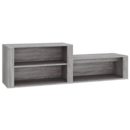 Berkfield Shoe Cabinet Grey Sonoma 150X35X45 Cm Engineered Wood - thumbnail 2