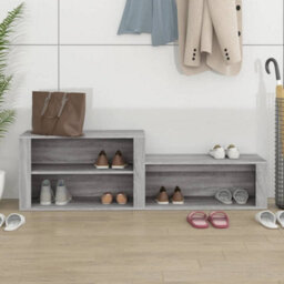 Berkfield Shoe Cabinet Grey Sonoma 150X35X45 Cm Engineered Wood - thumbnail 3