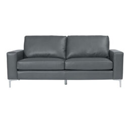 Furniture in Fashion Baltic Faux Leather 3 Seater Sofa In Dark Grey - thumbnail 3