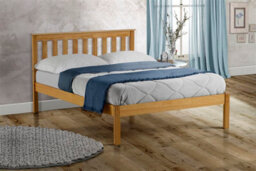 Save On Goods UK 4Ft Small Double Antique Pine Wood Bed Frame.wooden Shaker Style,low Footend Bedstead - thumbnail 1