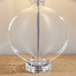 Luminosa Lighting Luminosa Gideon Table Lamp Clear Glass, Nickel Plate Shade - thumbnail 3
