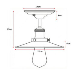 Modern Flush Mount Ceiling Lamp 22Cm Shade E27 Light Fitting For Bed Room, Kitchen, Living Room And Dining Room Green Brass - thumbnail 3