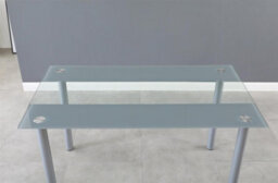 Kosy Koala Glass Grey Dining Table Rectangle Dining Table Dining Room Kitchen Furniture - thumbnail 1