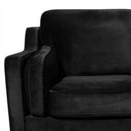 Beliani Sofa 3 Seater Lokka Velvet Black - thumbnail 8