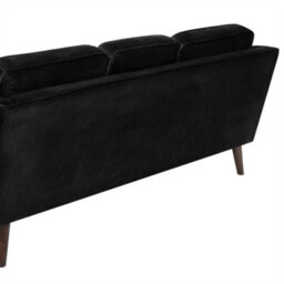 Beliani Sofa 3 Seater Lokka Velvet Black - thumbnail 7