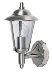 Luminosa Lighting Luminosa Klien 1 Light Outdoor Wall Lantern Polished Stainless Steel, Clear Polycarbonate Ip44, E27 - thumbnail 1