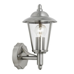 Luminosa Lighting Luminosa Klien 1 Light Outdoor Wall Lantern Polished Stainless Steel, Clear Polycarbonate Ip44, E27 - thumbnail 2
