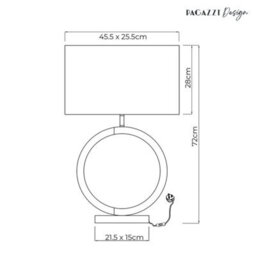 Pagazzi Lighting Pagazzi Orbis Ring Metallic Gold Table Lamp - thumbnail 7