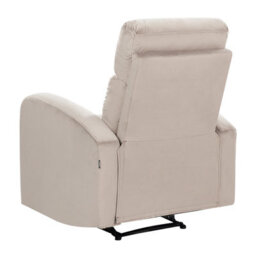 Beliani Recliner Chair Verdal With Footrest Velvet Taupe - thumbnail 6