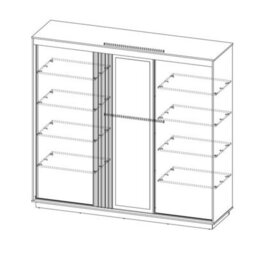 Arte Oak Wotan & Black Matt Lamelo 19 Sliding Door Wardrobe H224Cm W240Cm D66Cm - Expansive Modern Storage Solution - thumbnail 3