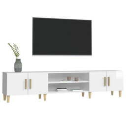 Vidaxl Tv Cabinet High Gloss White 180X31.5X40 Cm Engineered Wood - thumbnail 6