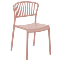 Beliani Set Of 4 Garden Chairs Gela Pastel Pink - thumbnail 5