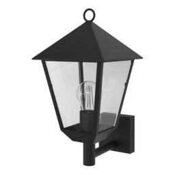 GoodHome Docker Fixed Matt Black Mains-Powered Outdoor Up [E27] Light Bulb Required (Not Included). Check Bulb Dimensions In Relation To Space Available. Wall Light - thumbnail 3