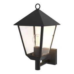 GoodHome Docker Fixed Matt Black Mains-Powered Outdoor Up [E27] Light Bulb Required (Not Included). Check Bulb Dimensions In Relation To Space Available. Wall Light - thumbnail 4