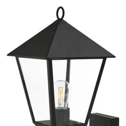 GoodHome Docker Fixed Matt Black Mains-Powered Outdoor Up [E27] Light Bulb Required (Not Included). Check Bulb Dimensions In Relation To Space Available. Wall Light - thumbnail 6