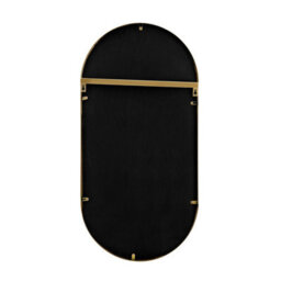 Furniturebox Jupiter 80Cm X 40Cm Art Deco Gold Metal Frame Oval Hallway Bedroom Dining And Living Room Wall Mirror - thumbnail 5