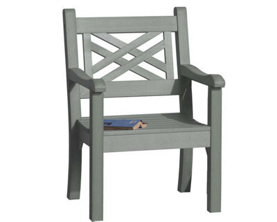 Winawood Speyside Wood Effect Armchair - Stone Grey - image 1