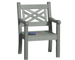 Winawood Speyside Wood Effect Armchair - Stone Grey