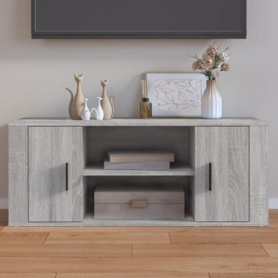 Walplus Tv Cabinet Grey Sonoma 100X35X40 Cm Engineered Wood - image 1