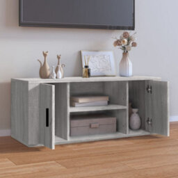 Walplus Tv Cabinet Grey Sonoma 100X35X40 Cm Engineered Wood - thumbnail 3