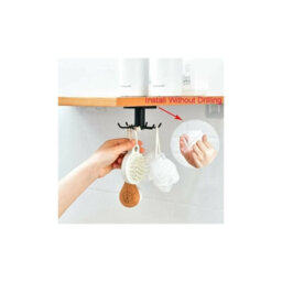 Rotating Kitchen Hook Without Drilling, Cabinet Spatula Holder, Hanging Wall Storage Rack - thumbnail 4