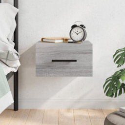 Berkfield Wall-Mounted Bedside Cabinet Grey Sonoma 35X35X20 Cm - thumbnail 1