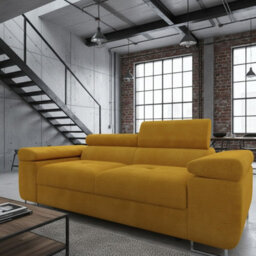 Torezio Sofa 2 Living Room Sofa With Adjustable Headrests Chipboard Frame Polyurethane Foam 198Cm 102Cm 70Cm Mustard - thumbnail 1