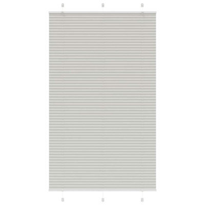 Berkfield Pleated Blind Light Grey 115X200 Cm Fabric Width 114.4 Cm Polyester - image 1