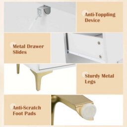 4 Drawer Dresser W/ Flip Up Fluted Door & Pullout Drawers - thumbnail 5