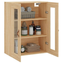 Berkfield Wall Mounted Cabinet Sonoma Oak 69.5X34X90 Cm - thumbnail 5