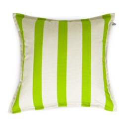 rucomfy Beanbags Rucomfy Indoor Or Outdoor Water Resistant Cushion - 45X45Cm Olive Green Striped Scatter Pillow - thumbnail 1