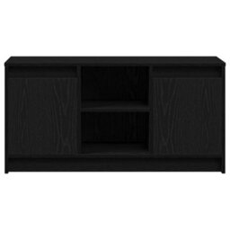 Berkfield Tv Cabinet With Led Lights In Black Oak, 100X34X50 Cm, Made From Engineered Wood - thumbnail 6