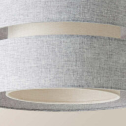 Valuelights Sophia 2 Tier Grey Linen Drum Ceiling Lamp Shade (D)30Cm - thumbnail 5
