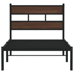 Walplus Bed Frame Without Mattress With Headboard Brown Oak 90X200 Cm - thumbnail 4