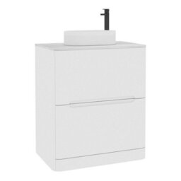 Royal Bathrooms Venice 700mm Gloss White Freestanding Bathroom Countertop Vanity Unit 2 Drawer With Lyon Basin - thumbnail 7