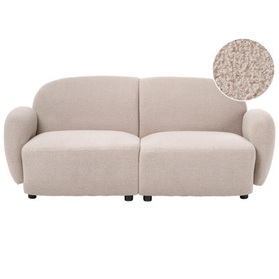 Beliani Sofa 3 Seater Jule Boucle Beige - image 1