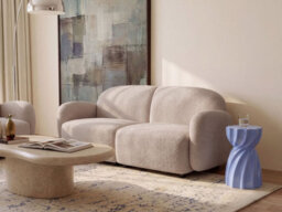 Beliani Sofa 3 Seater Jule Boucle Beige - thumbnail 2